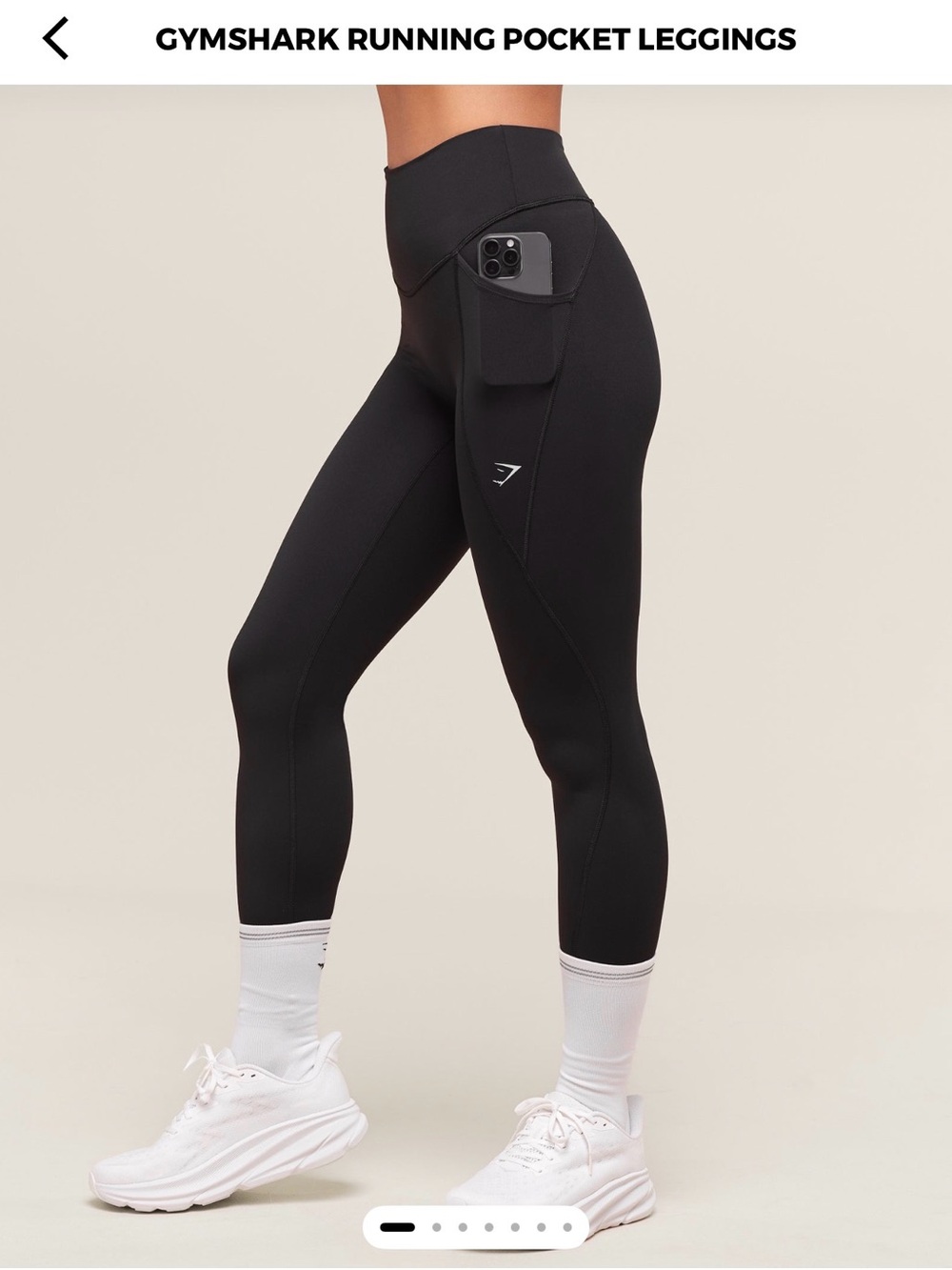 Gymshark Black High-Rise Pocket Leggings - Picture 1 of 4